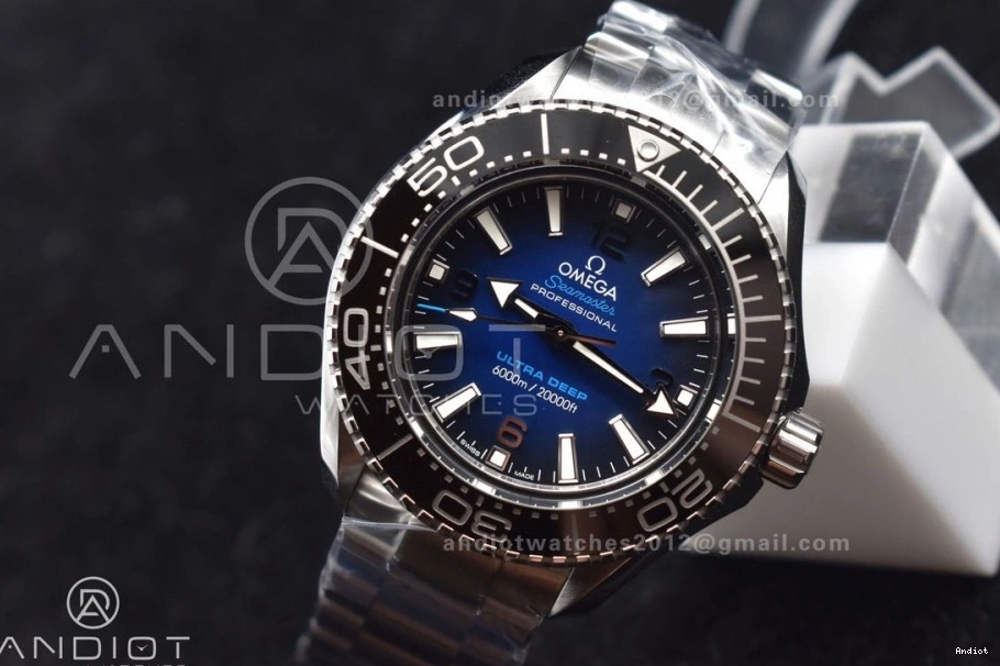 Seamaster A8912 6000M Bracelet Super Blue 458 UrbanStyle Ultra Deep Best Deep Edition on SBF 1:1 Clone SS Dial SS 0820